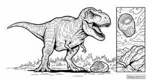 Free Printable T-Rex Coloring Pages t rex printable 7