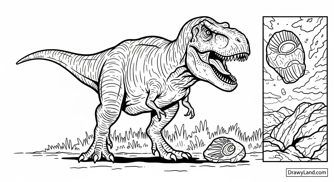 Free Printable T-Rex Coloring Pages t rex printable 7