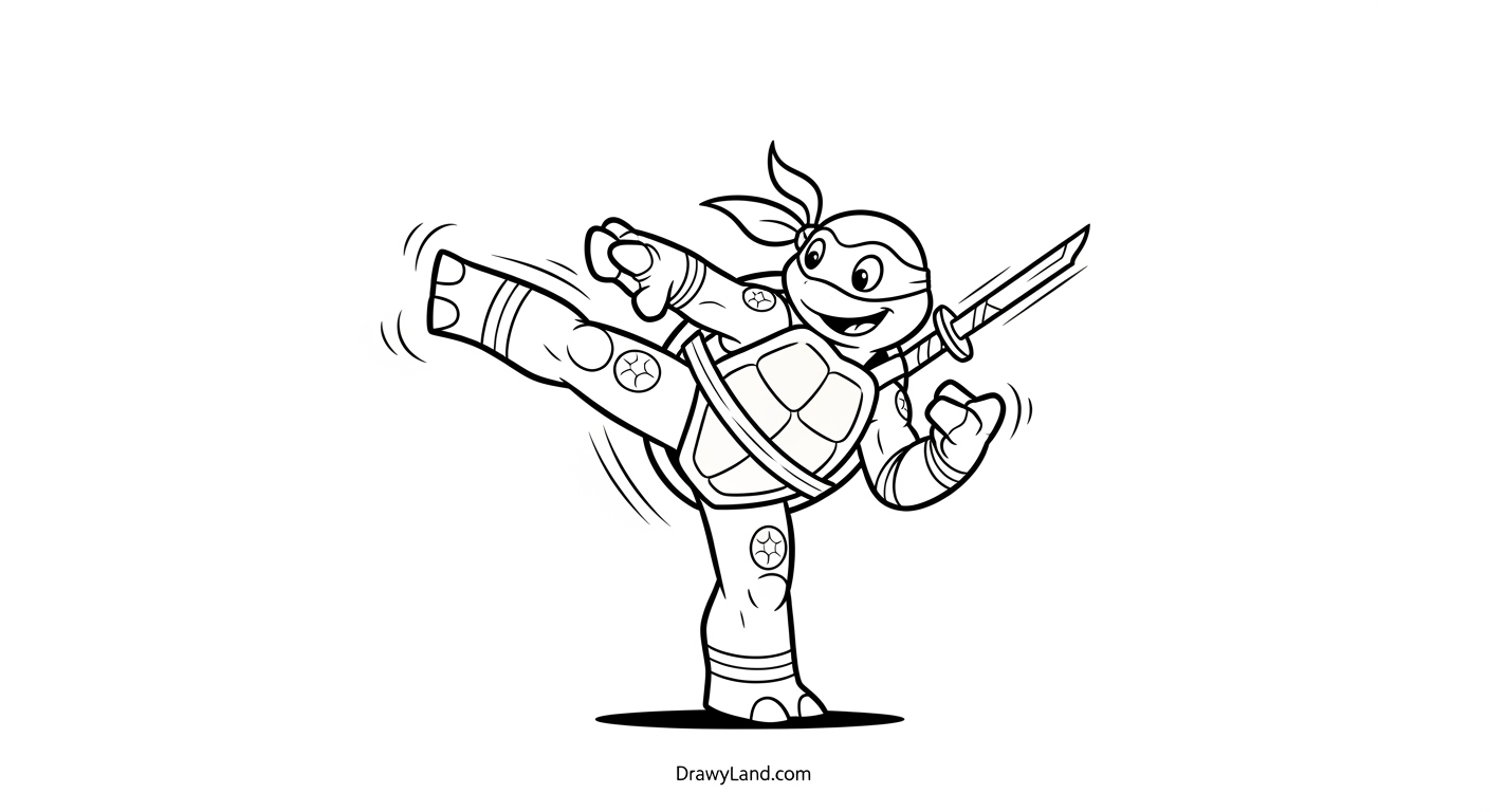 Free Printable Tales of the Teenage Mutant Ninja Turtles Coloring Sheets Leonardo from Tales of the Teenage Mutant Ninja Turtles coloring sheets