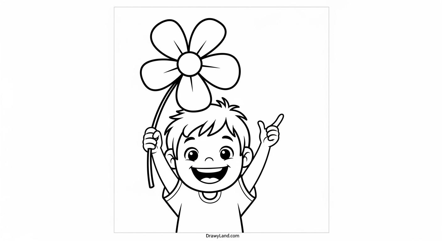 Free Printable Thank You Coloring Pages for Kids A child coloring a thank you coloring printable for a friend