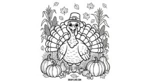 Easy Thanksgiving Coloring Pages (Free & Printable) thanksgiving coloring pages easy 1