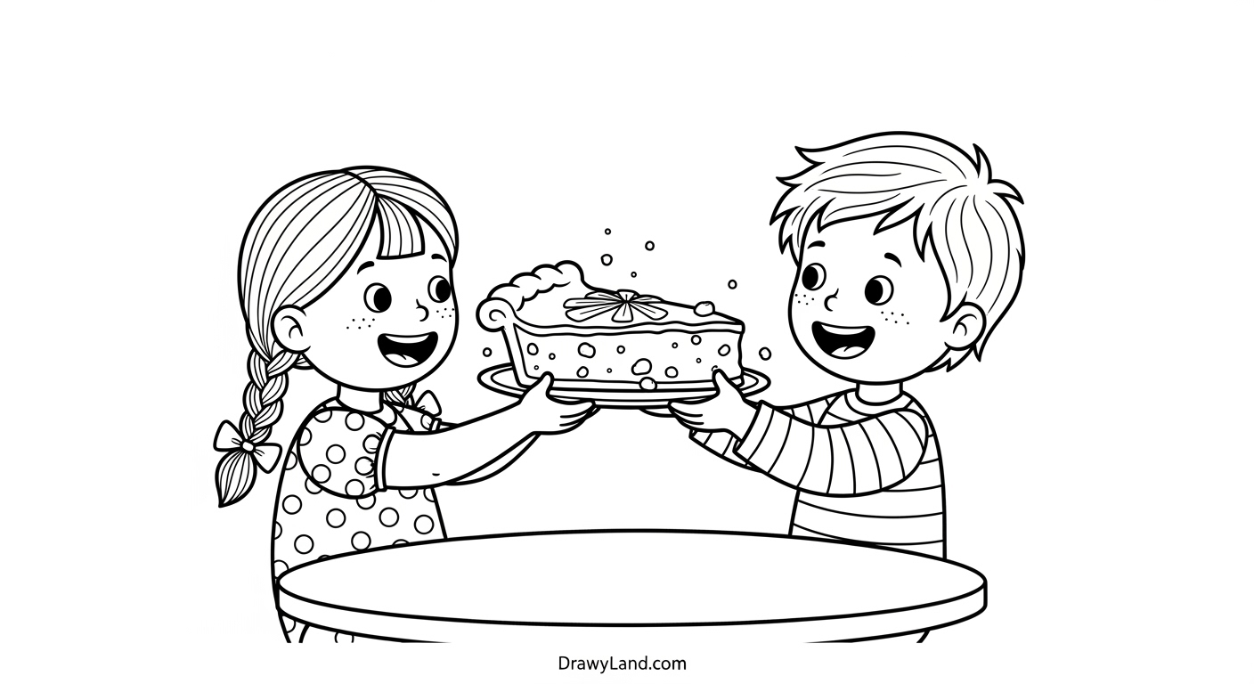 Easy Thanksgiving Coloring Pages (Free & Printable) cute pilgrim and native american friends coloring page