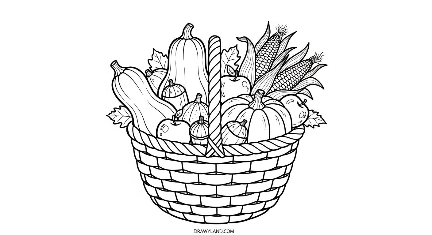 Easy Thanksgiving Coloring Pages (Free & Printable) preschool thanksgiving activities coloring page