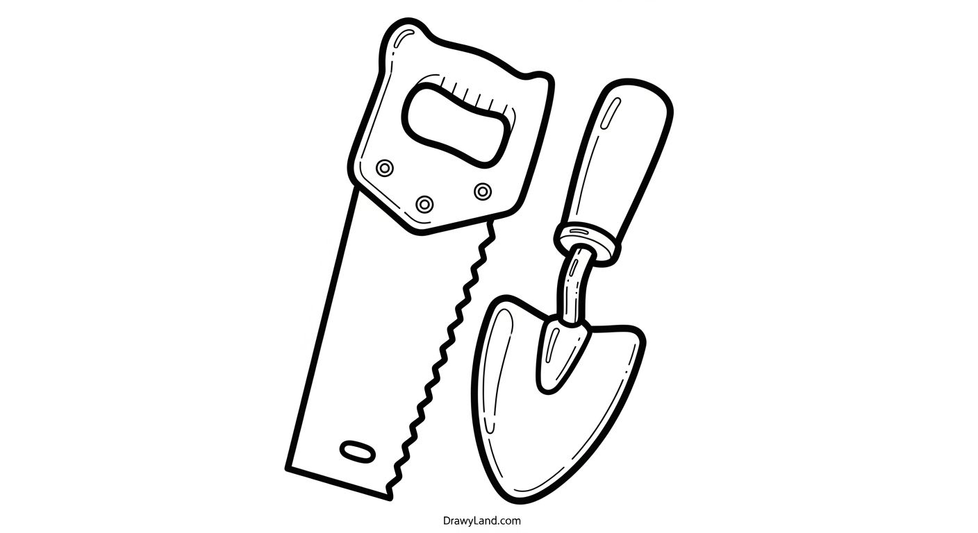 Free Printable Tools Coloring Page Collection for Kids tools coloring page 7