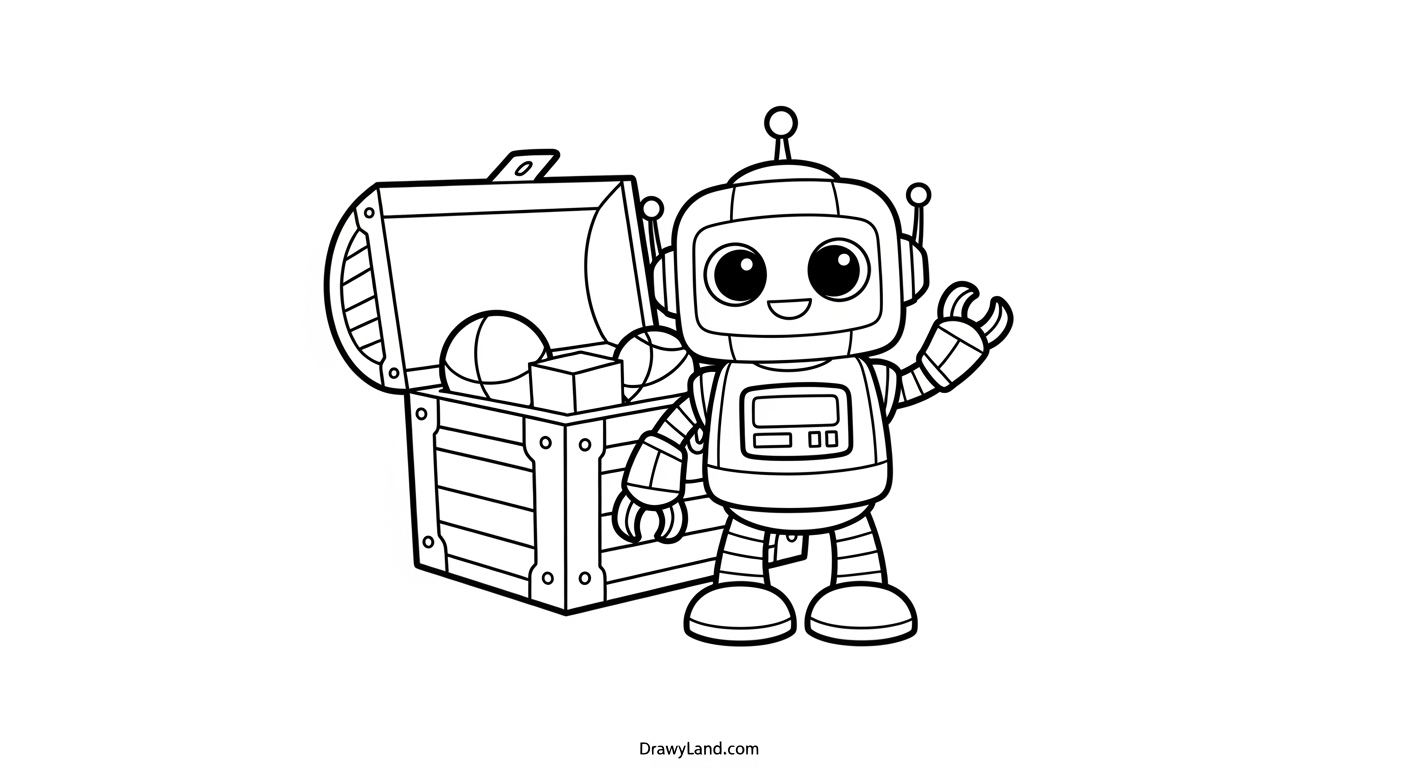 Free Printable Toys Coloring Pages for Creative Kids toy box coloring pages filled with fun toys