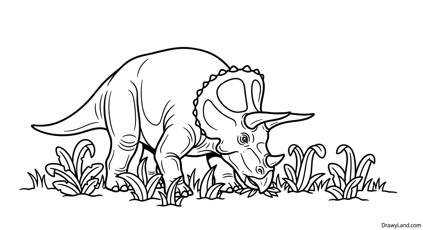 Free Printable Triceratops Coloring Pages triceratops face with horns for coloring
