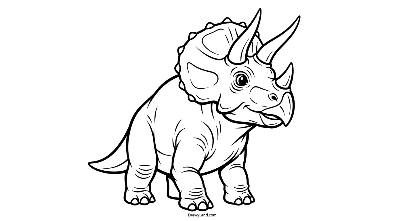 Free Printable Triceratops Coloring Pages triceratops for coloring 7