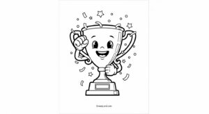 Free Printable Trophy Coloring Page for Champions trophy coloring page 7