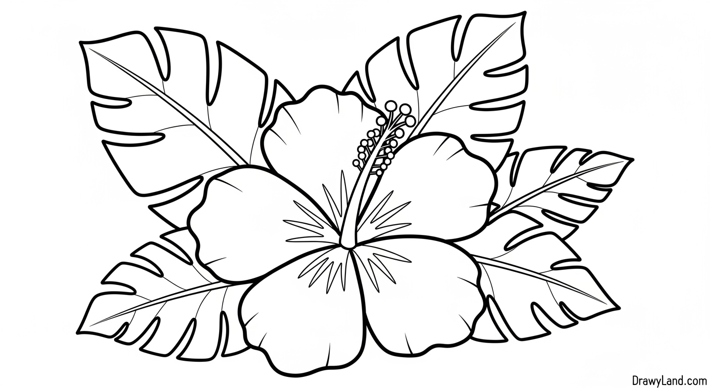 Free Printable Tropical Coloring Pages Printable tropical theme coloring sheet of a monkey in the jungle