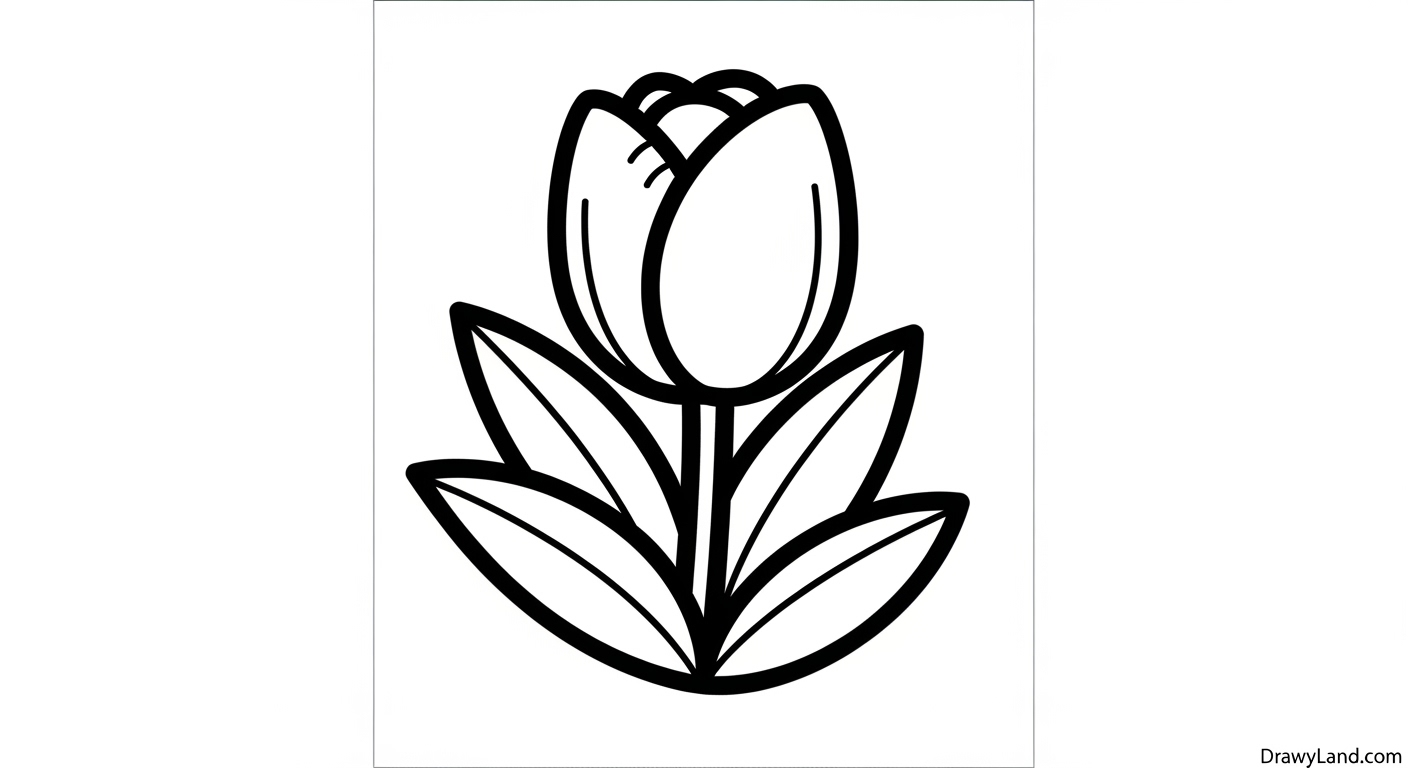 Free Printable Tulip Template to Color for Kids spring tulip template to color for kids