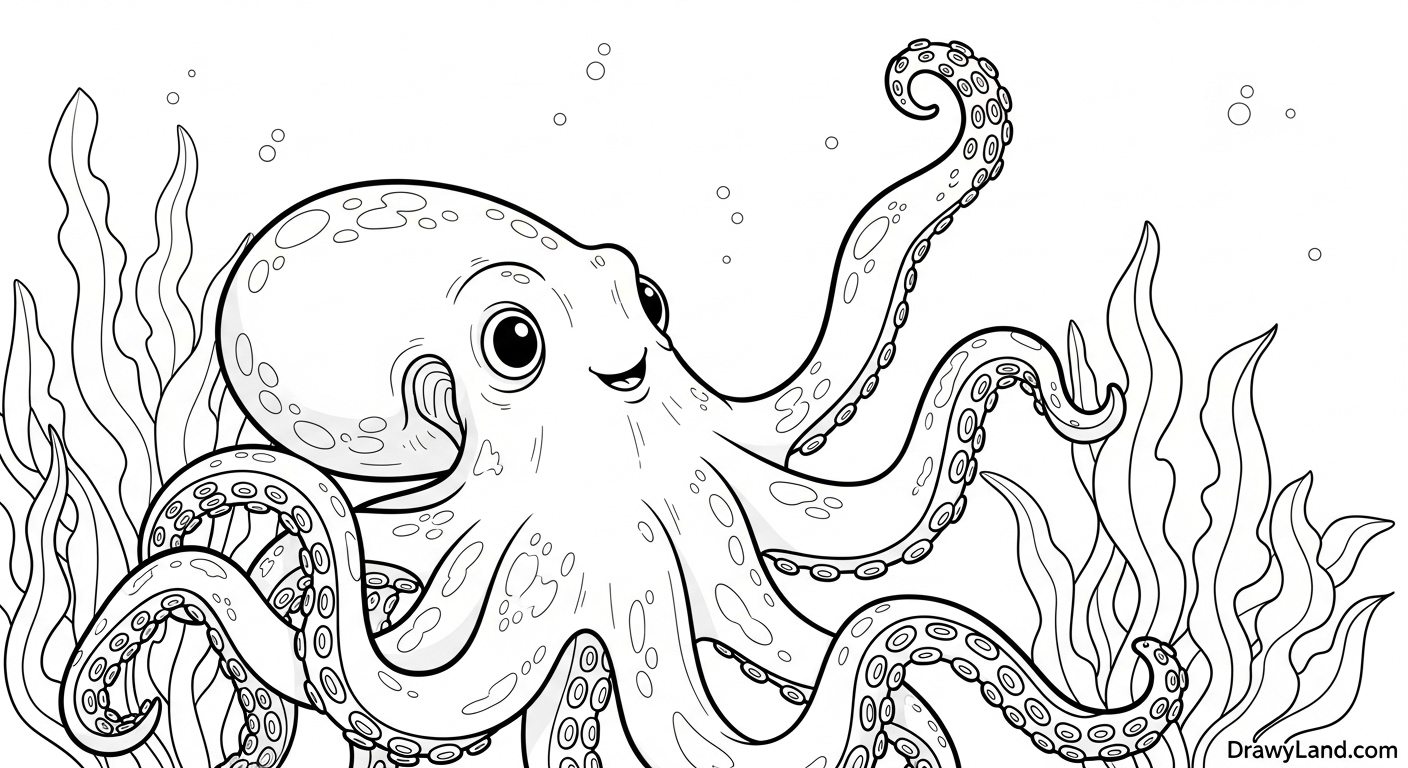 Free Printable Under the Sea Animals Coloring Pages aquatic animals to color including a friendly shark