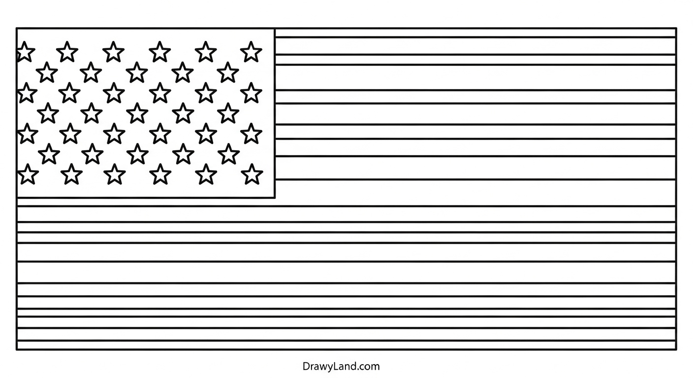 Free Printable USA Flag Coloring Page printable american flag coloring page for kids