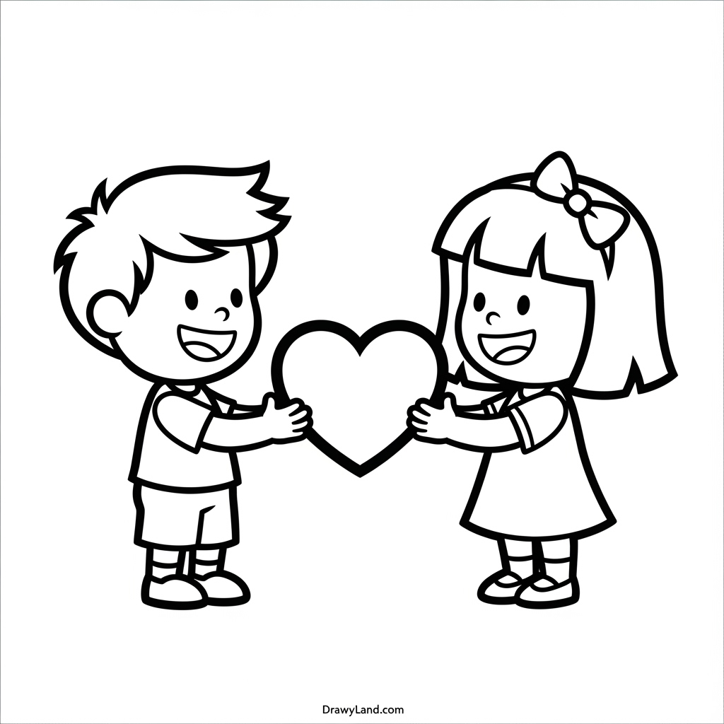 cute cupid valentine coloring sheet for children