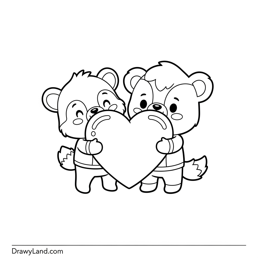 happy valentine's day sign coloring page printable