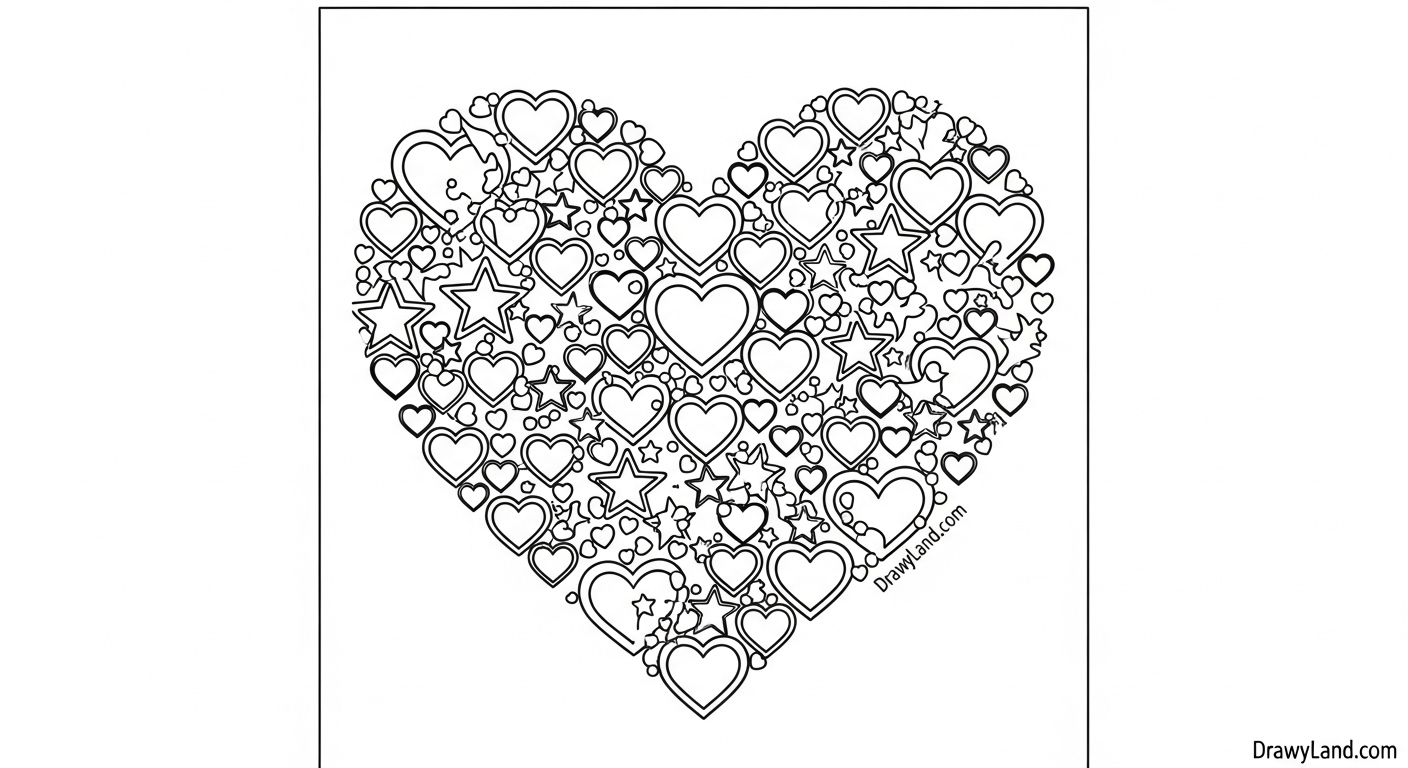 Free Printable Disney Valentine's Day Coloring Pages simple valentines day coloring pages disney for toddlers