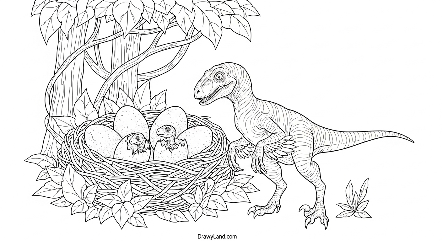 Free Printable Velociraptor Coloring Page for Kids A jurassic world velociraptor coloring pages sheet