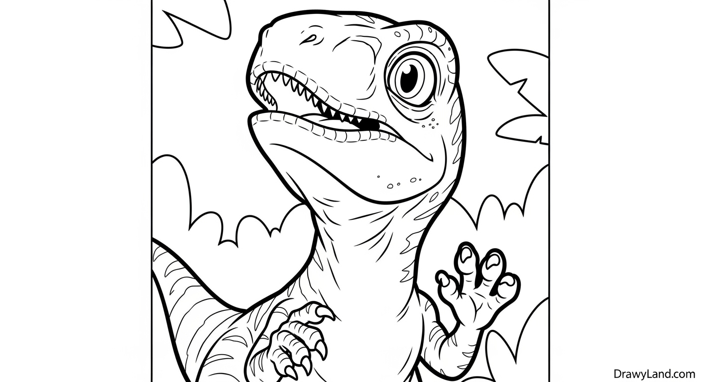 Free Printable Velociraptor Coloring Page for Kids Some fun velociraptor pictures to color