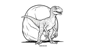 Free Printable Velociraptor Coloring Page for Kids velociraptor coloring page 7