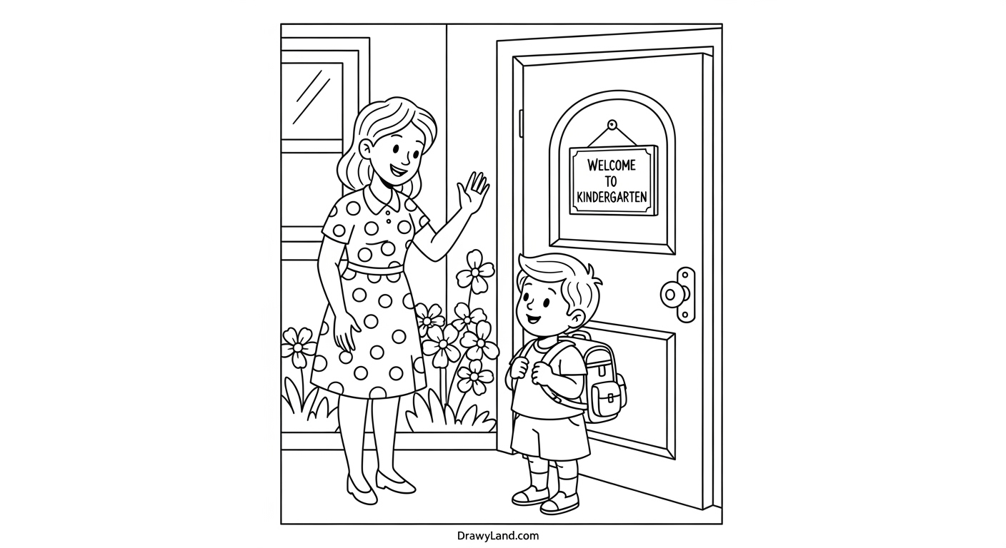 Free Printable Welcome Coloring Sheet for Kids printable welcome to kindergarten coloring page