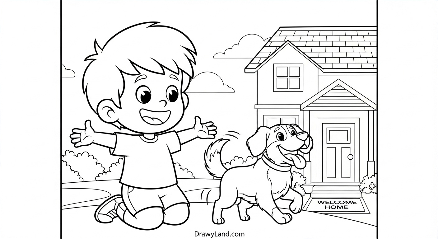 Free Printable Welcome Coloring Sheet for Kids simple welcome coloring sheet for kids