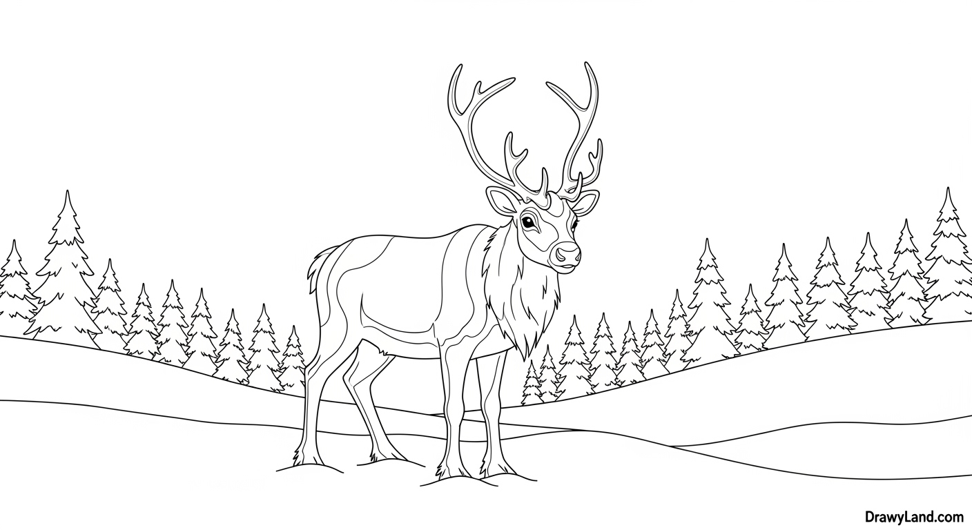 Free Printable Winter Animal Coloring Pages for Kids Realistic arctic fox coloring page for kids
