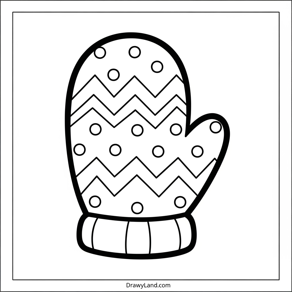 Adorable polar bear winter drawing page for children