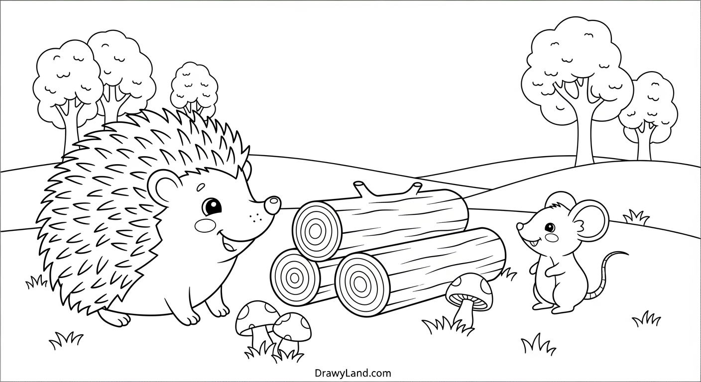 Free Printable Woodland Creatures Coloring Pages educational woodland friends coloring book page