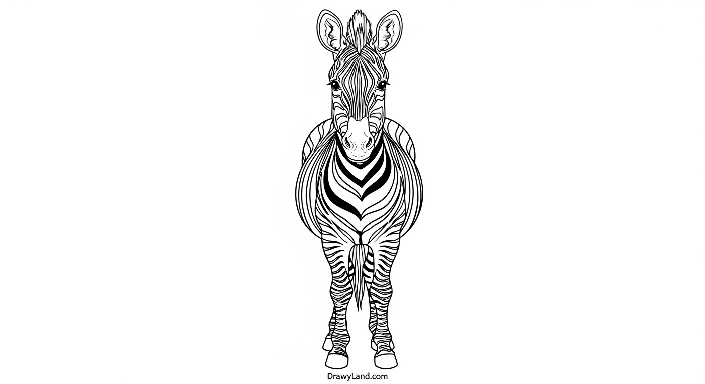Free Printable Zoo Coloring Sheet Collection for Kids Easy to color zebra zoo coloring sheet for toddlers